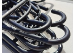 Вішалка пластикова з поворотним гачком (чорна,3 сорт ) 41х0,7см